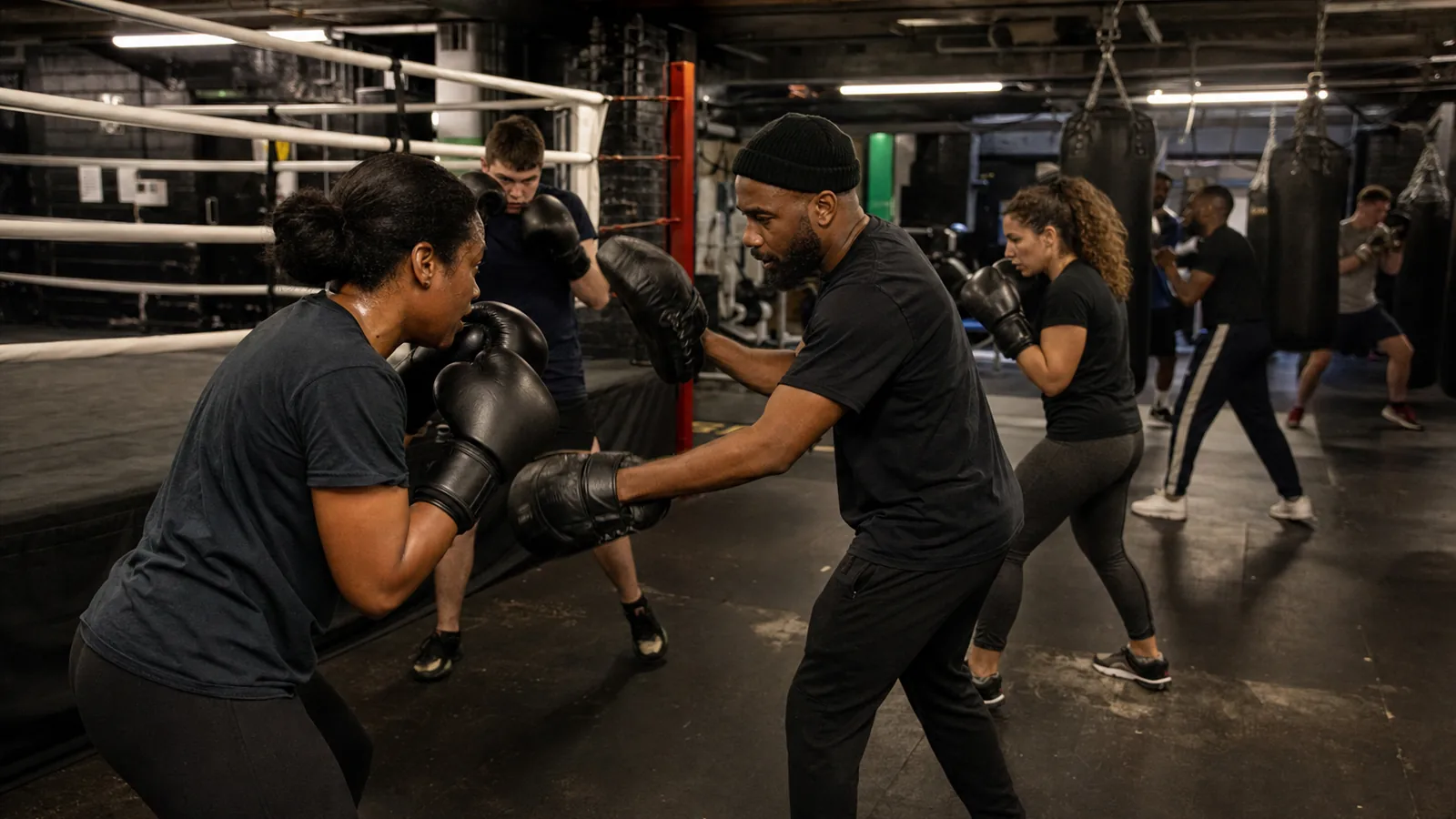 Heavy bag training at Honour and Glory