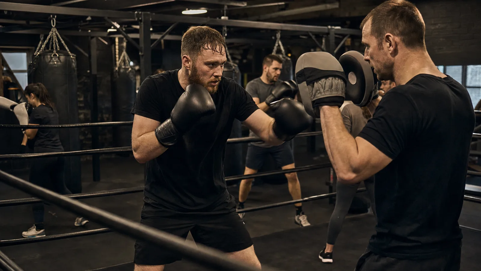 Boxing sparring session at H&G
