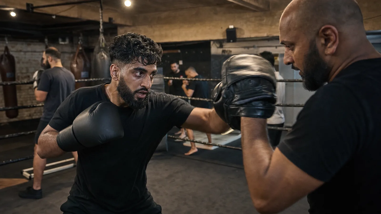 Boxing sparring session at H&G