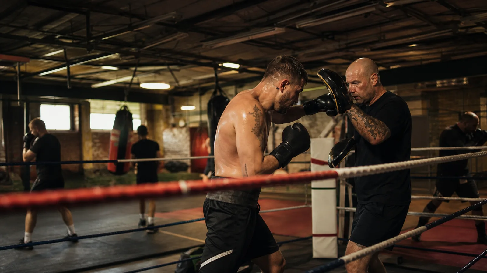 Boxing training at Honour and Glory near Slade Green