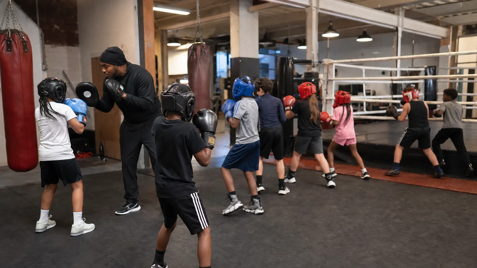 Junior boxing class at Honour and Glory