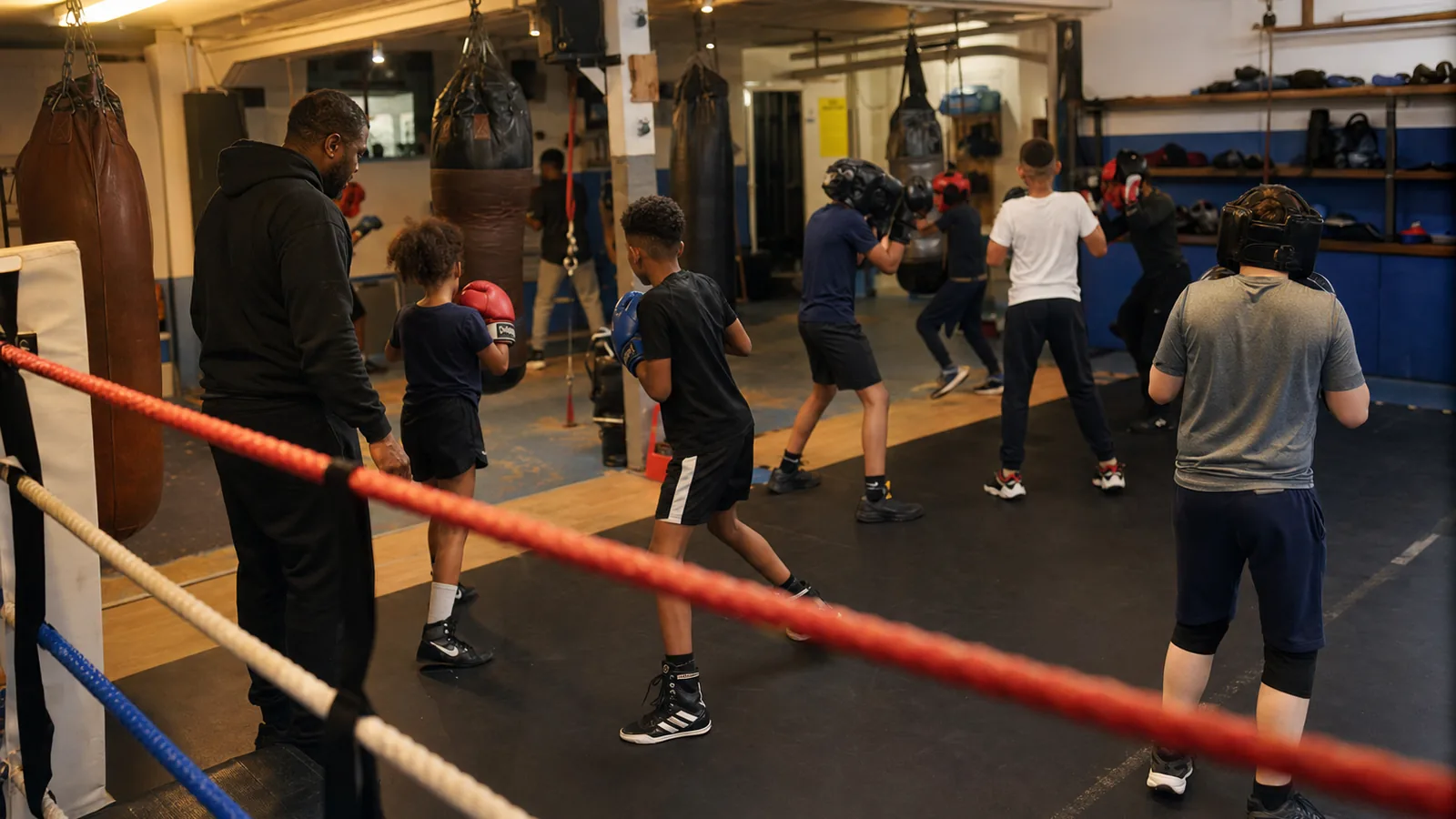 Coach-led junior boxing drills for children near Rotherhithe