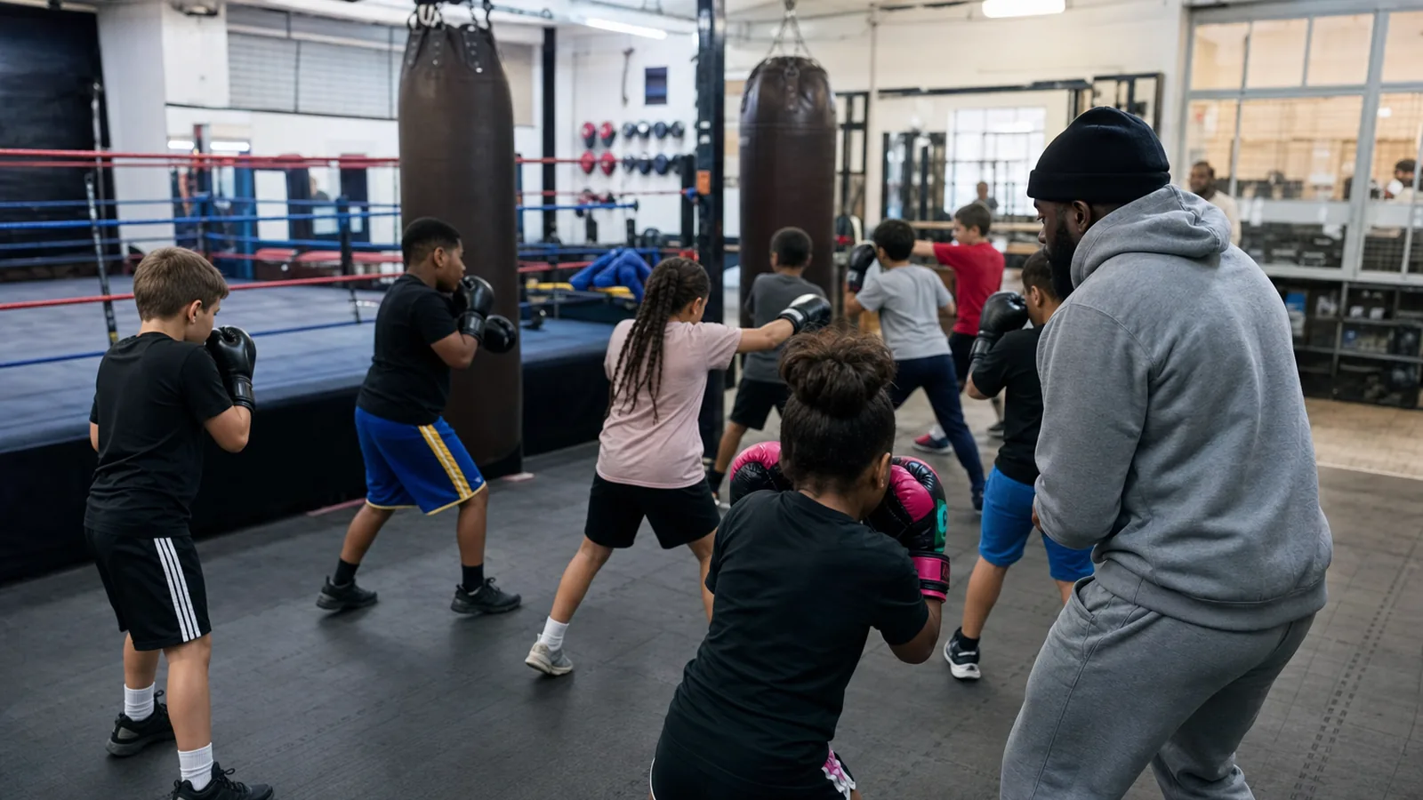 Junior boxing coaching at Honour and Glory