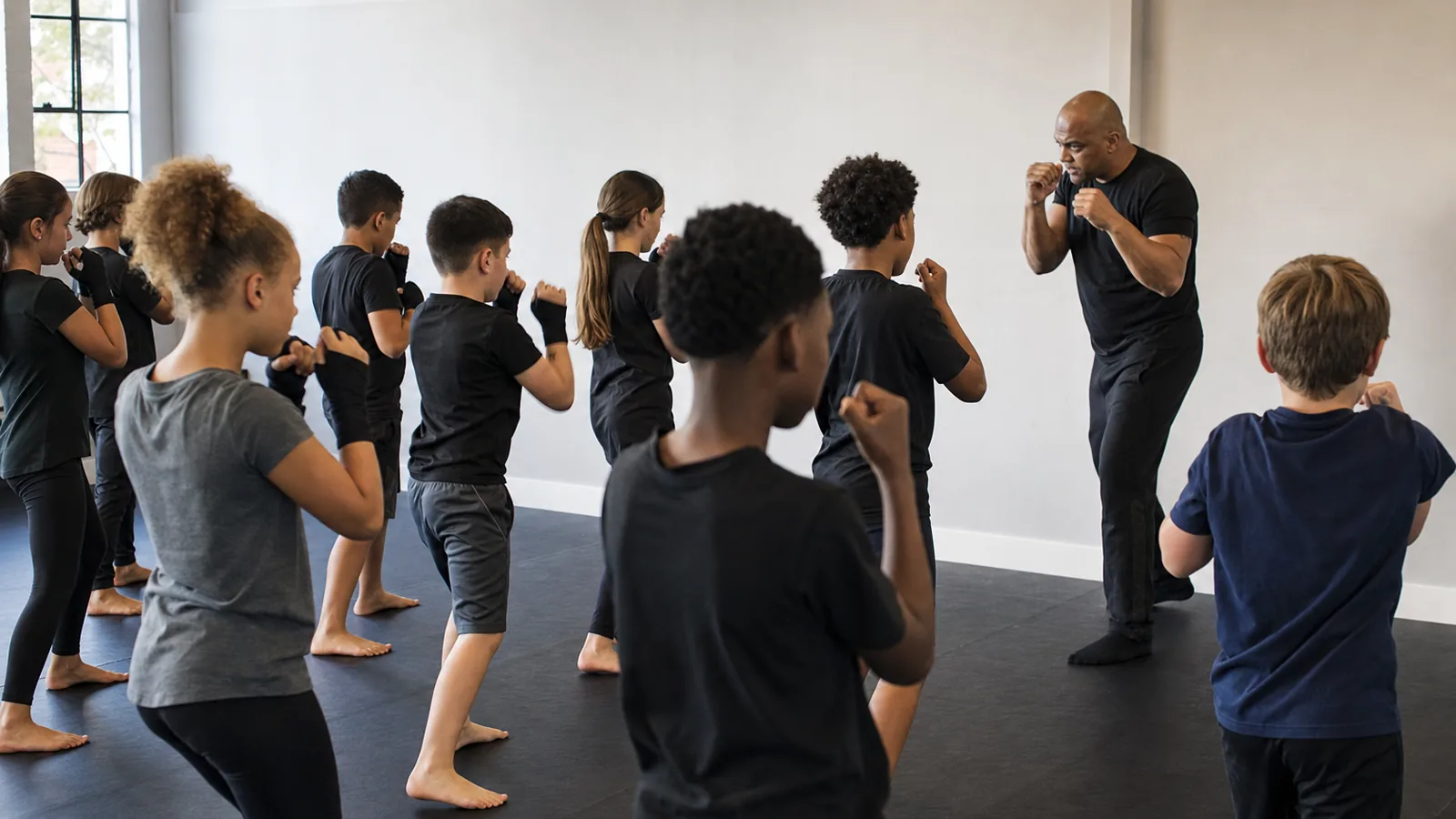 Junior boxing coaching for Dulwich children learning the basics