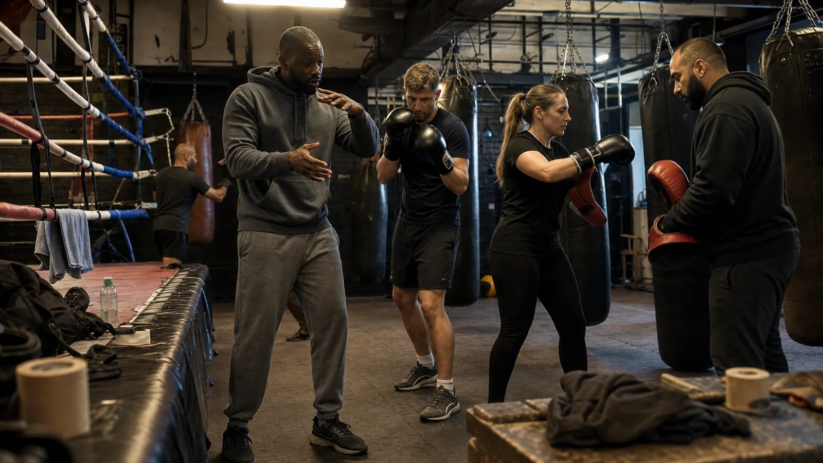 Beginner-friendly padwork coaching at Honour and Glory near Bromley