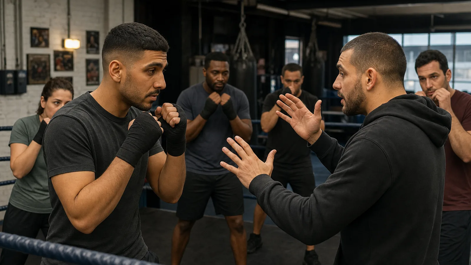 Beginner boxing coaching at Honour and Glory
