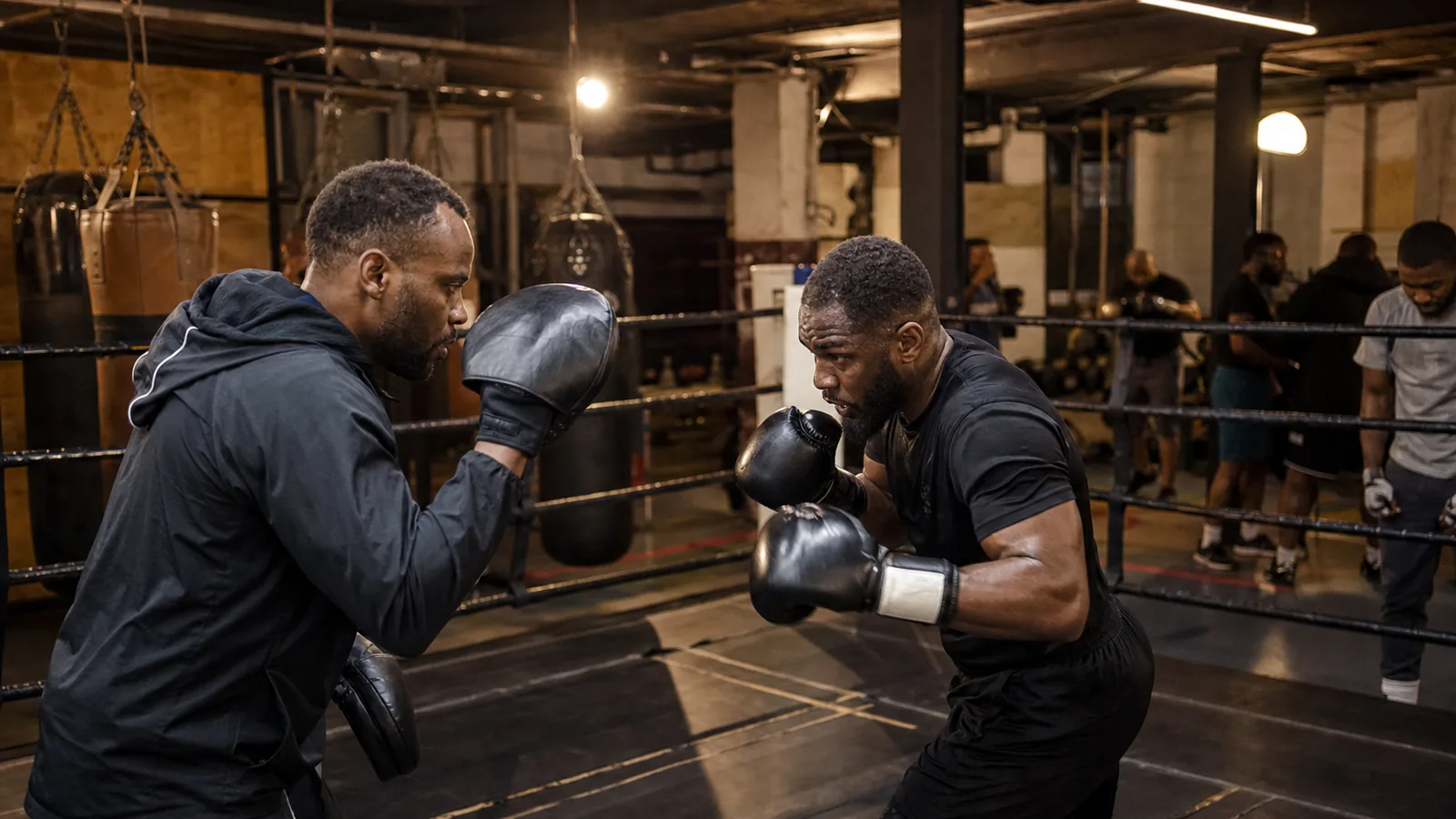 Women learning boxing padwork in a coached Honour and Glory session near New Eltham