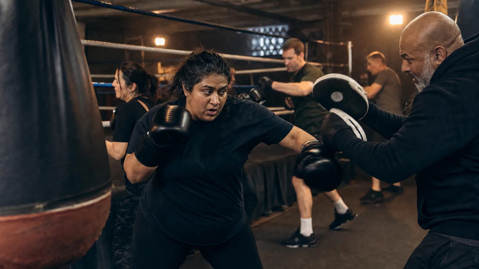 Boxing conditioning circuit at Honour and Glory for Forest Hill fitness training