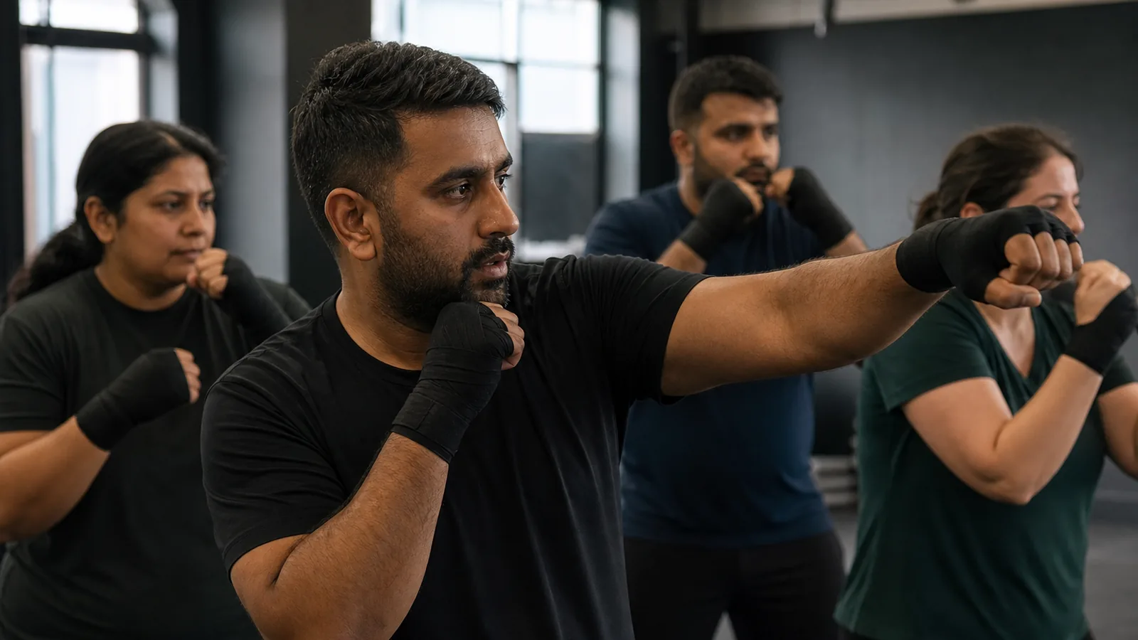 Boxing fitness class work near Peckham