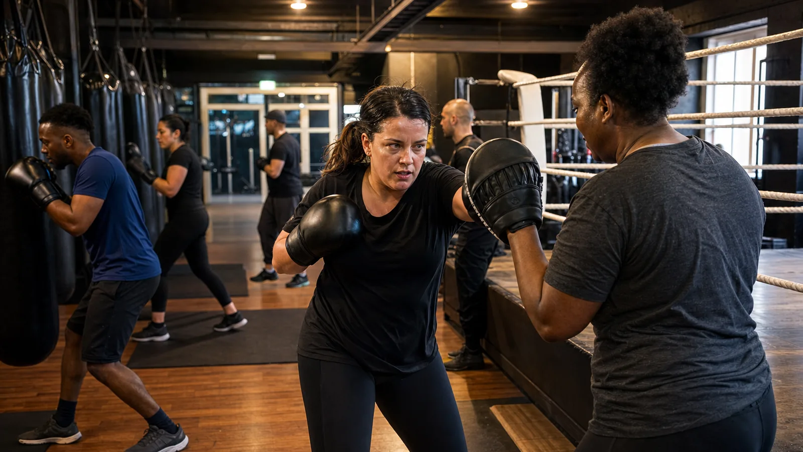 Boxing fitness class work near Lewisham
