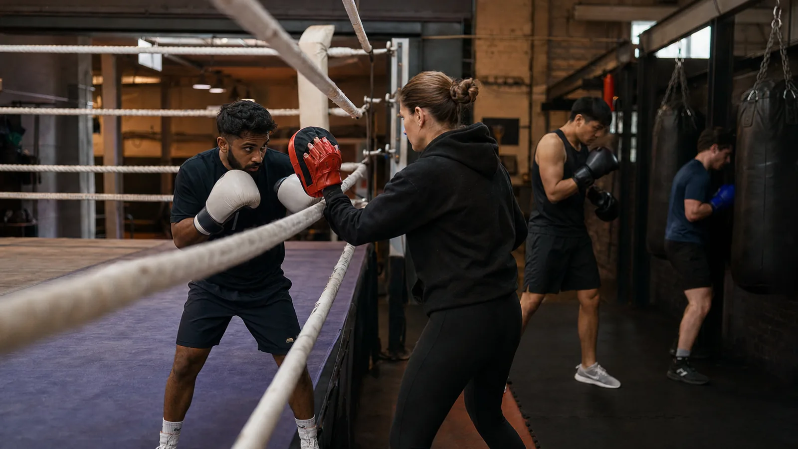Boxing training at Honour and Glory near Woolwich