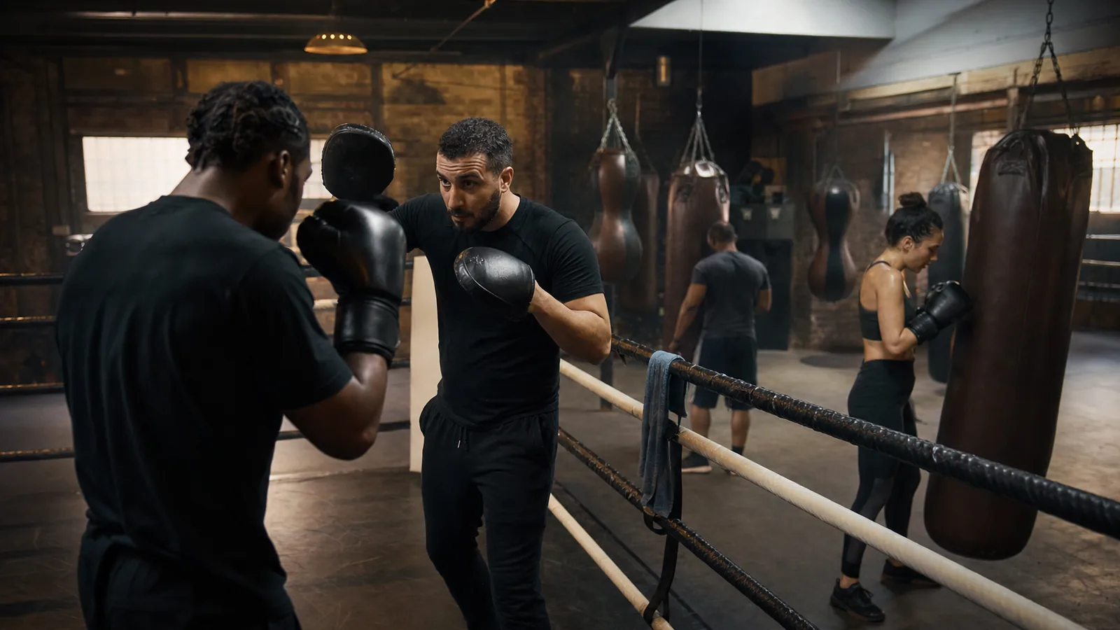 Boxing sparring session at H&G