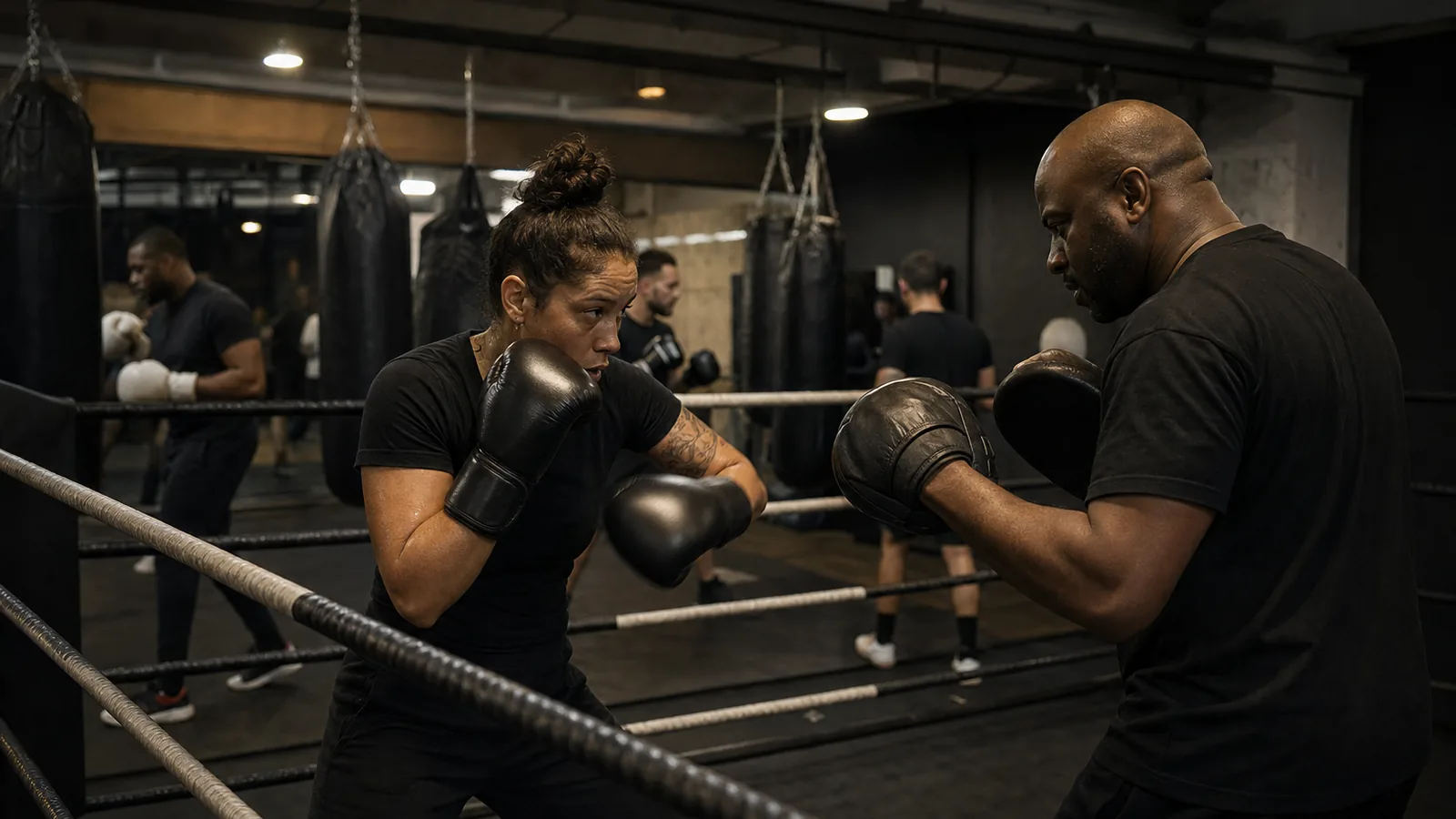 Padwork coaching at Honour and Glory for adults comparing class routes